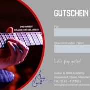 Geschenkgutschein Gitarrenunterricht zu Weihnachten 2